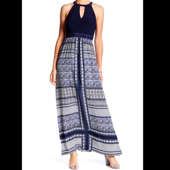 Vince Camuto Dresses & Skirts - Vince Camuto Cut Out Halter Maxi Dress Size 8